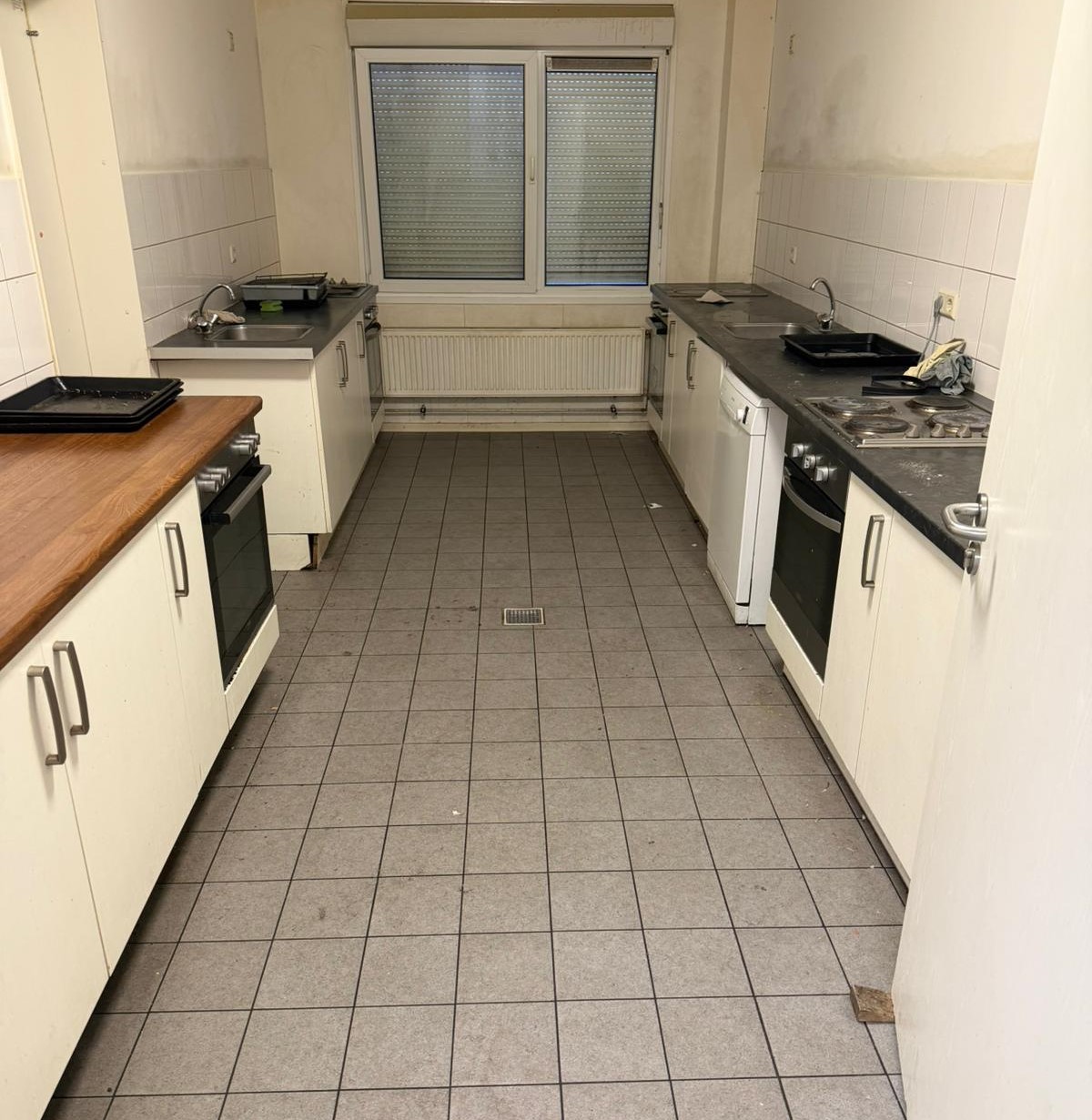 Vorher - verschmutzte Flaeche